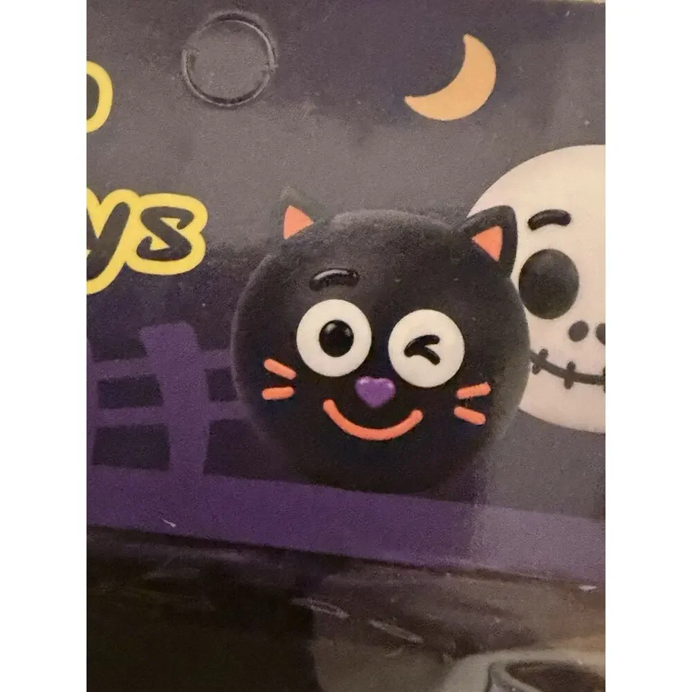Halloween Black Cat Smusher-Style Face Swap Squishy Sensory Fidget Toy New